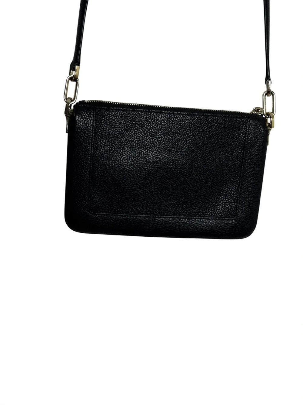 Kate Spade Lena Black Pebbled Leather Crossbody Bag, EUC, double compartment
